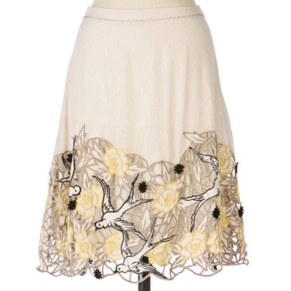Anthropologie Dresses & Skirts - ANTHRO • lithe swallow’s holiday a-line skirt 🕊